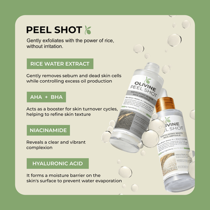 Olivine Peel Shot Glow Rice Ampoule Duo