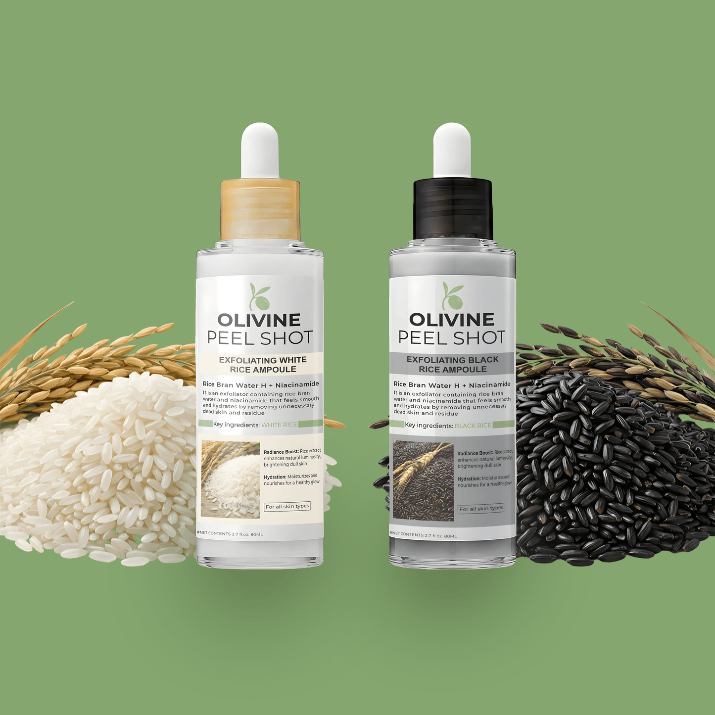 Olivine Peel Shot Glow Rice Ampoule Duo